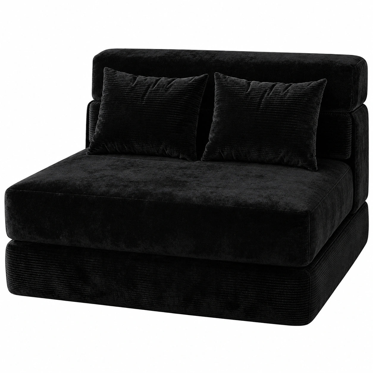 Canapé-lit convertible en velours côtelé confortable pour salon et chambre