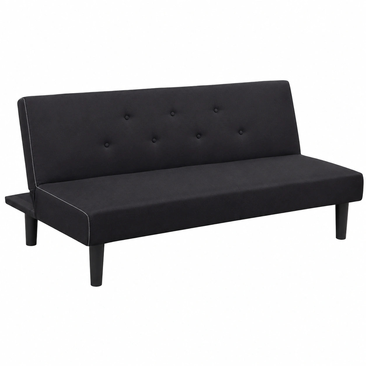 Canapé-lit convertible en tissu pour salon et chambre d'amis, noir
