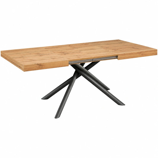 Table extensible moderne en bois de chêne