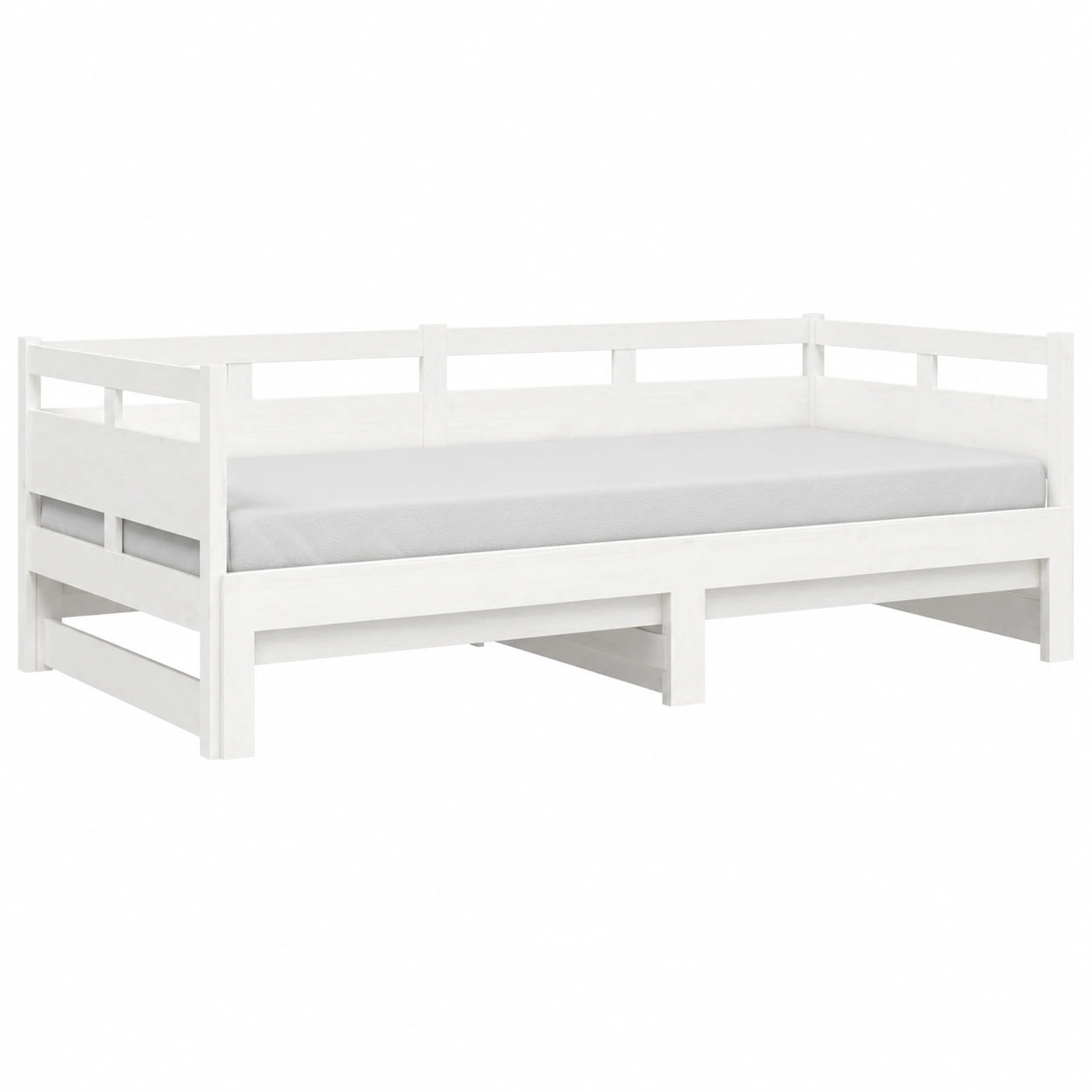 Lit gigogne multifonction 2 places en pin pour chambre