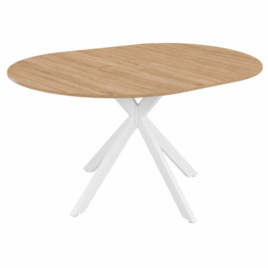 Table à Manger Extensible Ronde 4-8 Personnes Pied Araignée 110-150 cm