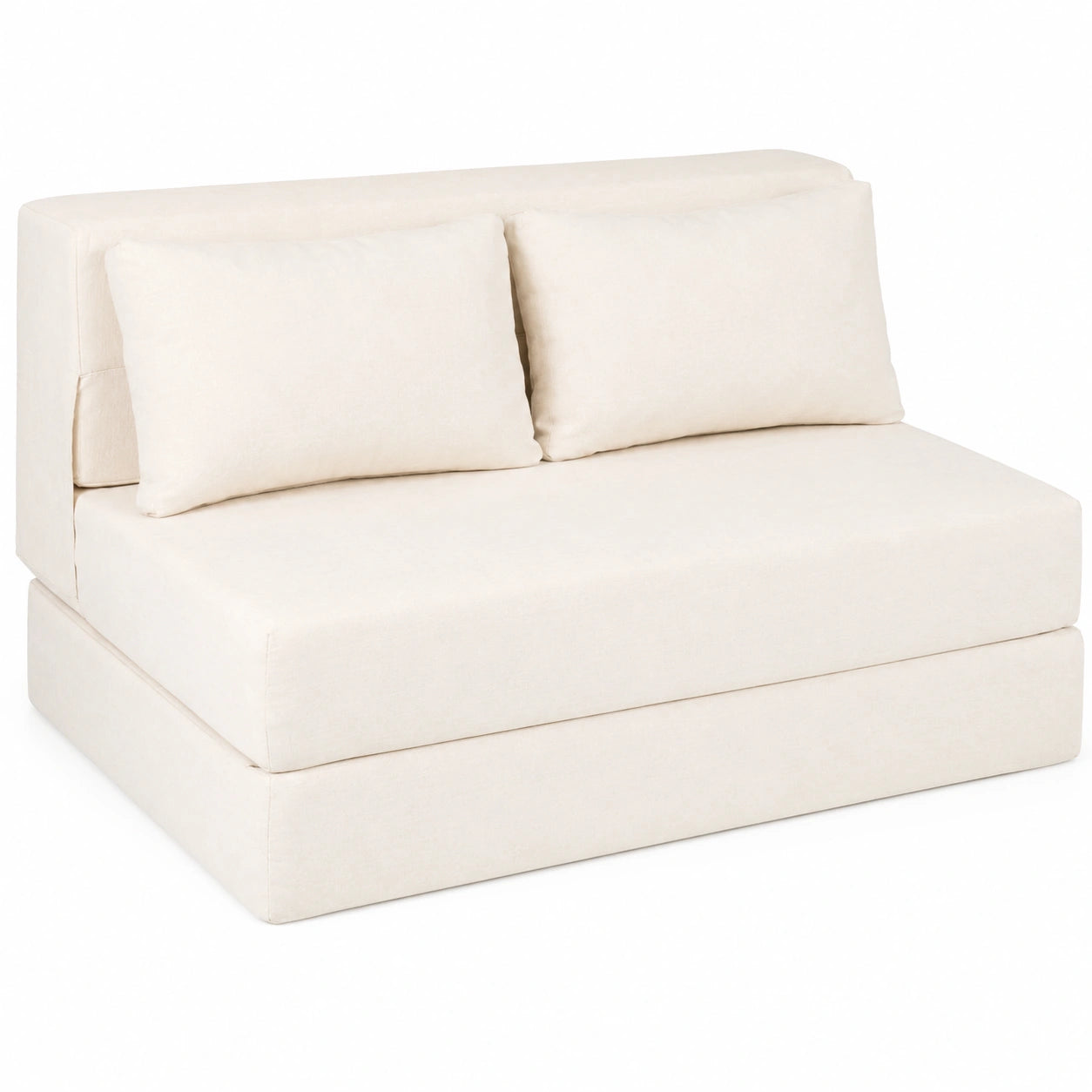 Canapé Convertible 2 Places, Lit Pliant avec Coussins, Chaise de Sol