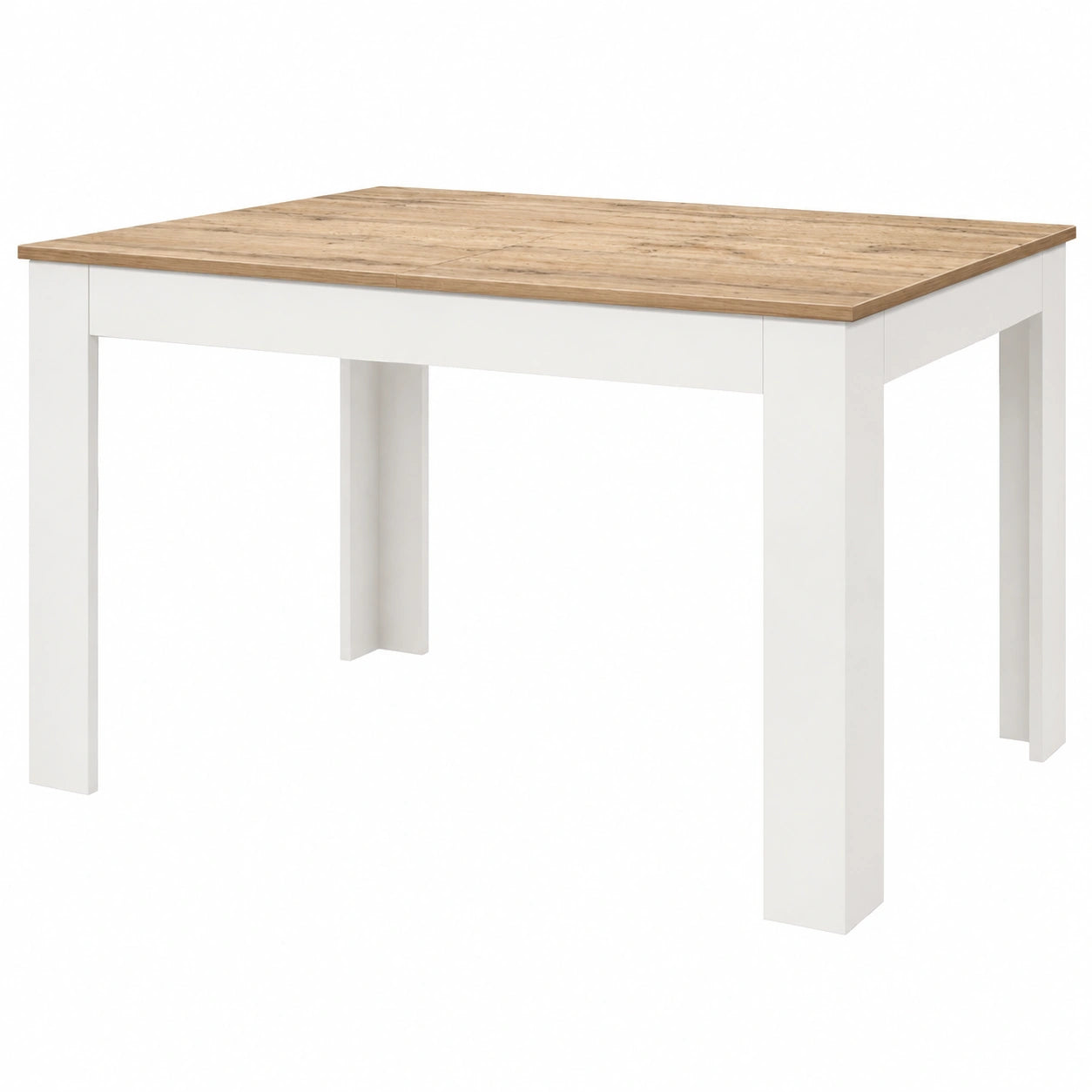 Table extensible chêne et blanc, 120 à 170 cm