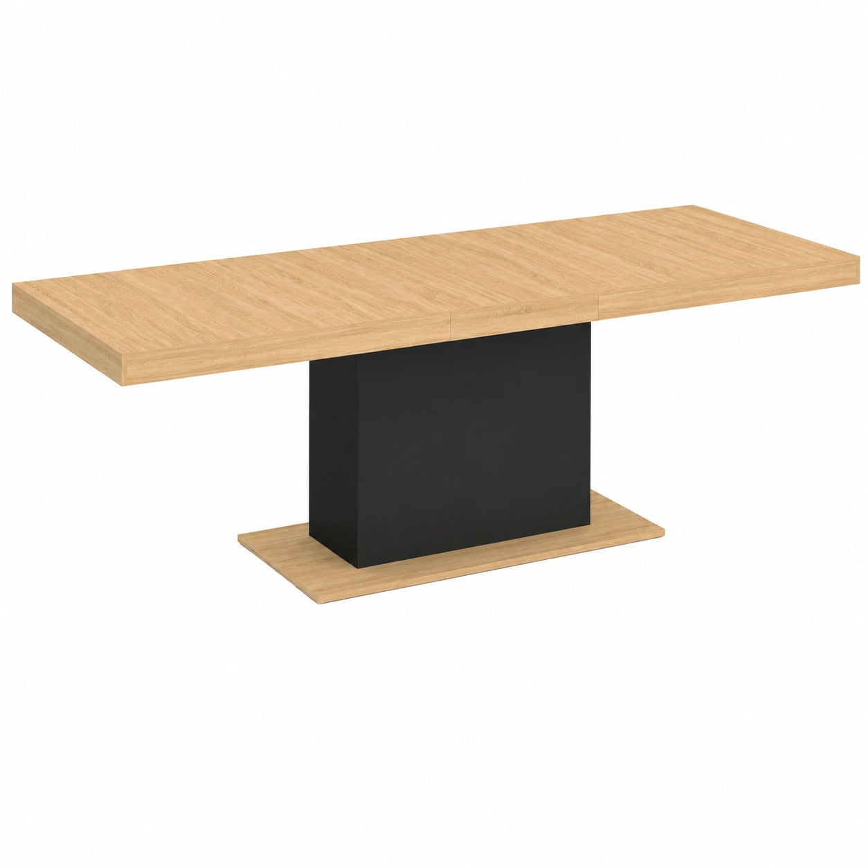 Table à Manger Extensible pour 8-12 Personnes Bois et Noir