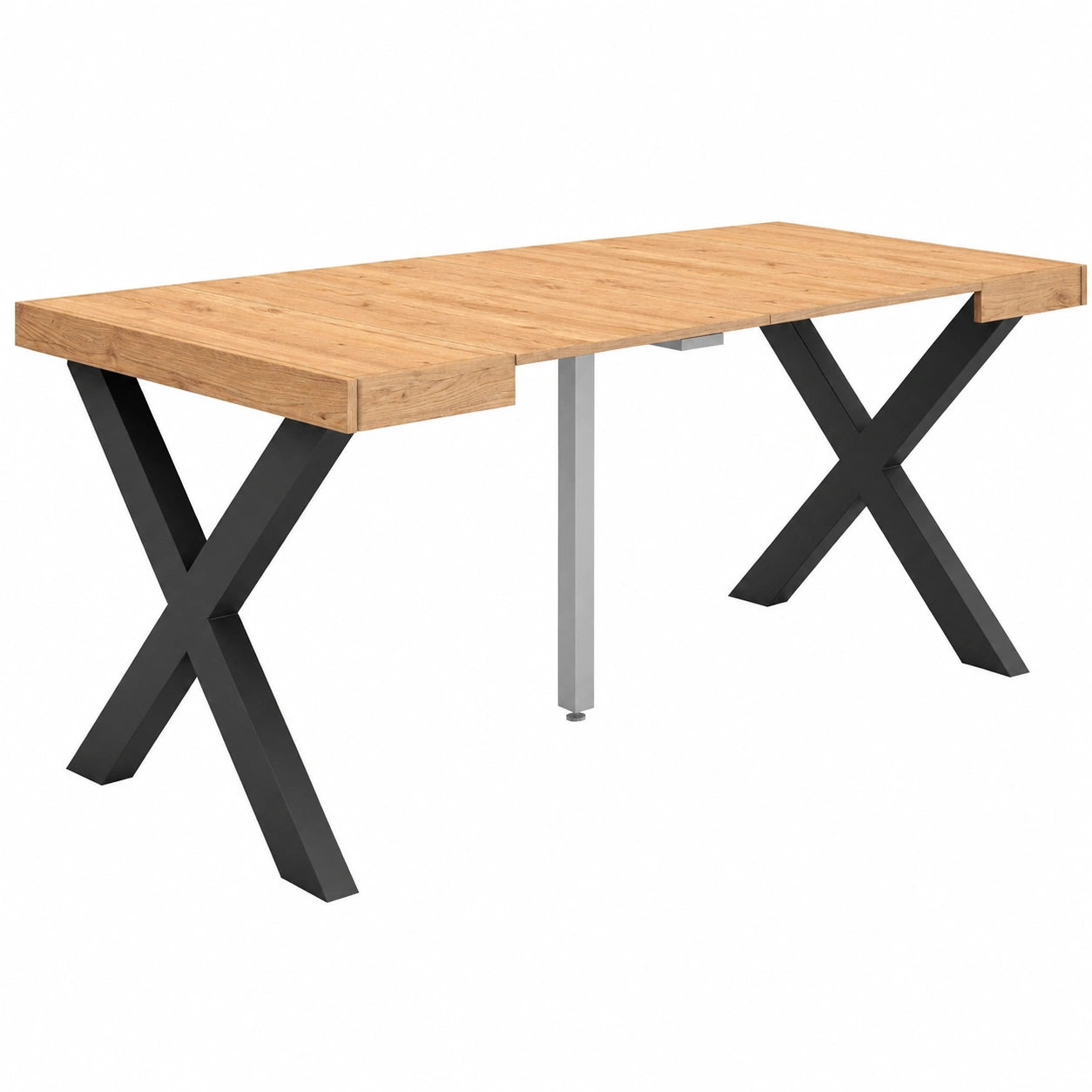 Console Extensible Moderne pour Salle à Manger, Chêne et Bois Massif